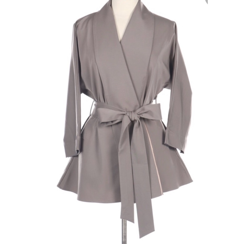 Wear In Good Health Belted Jacket With Tie Sash